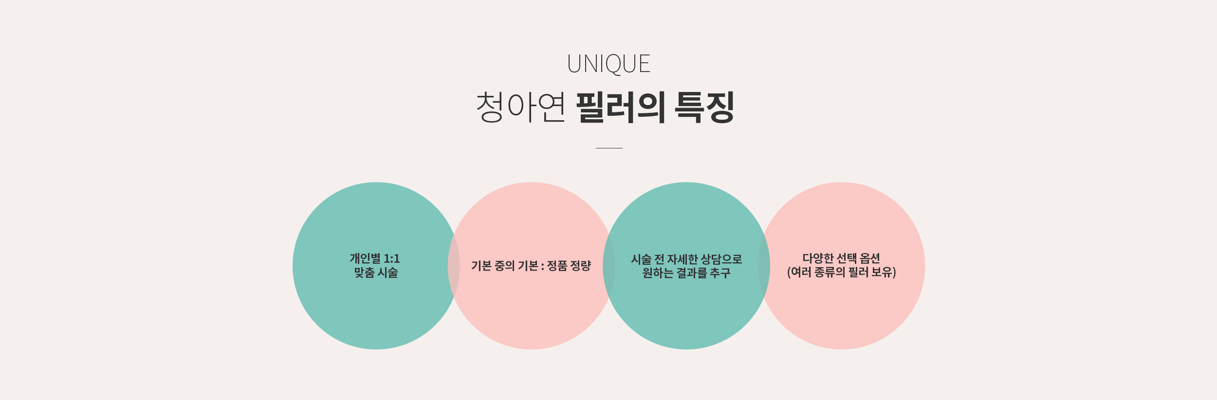 청아연 필러의 특징
