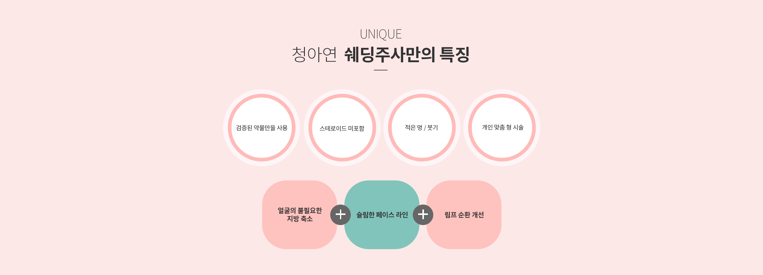 청아연 쉐딩주사만의 특징