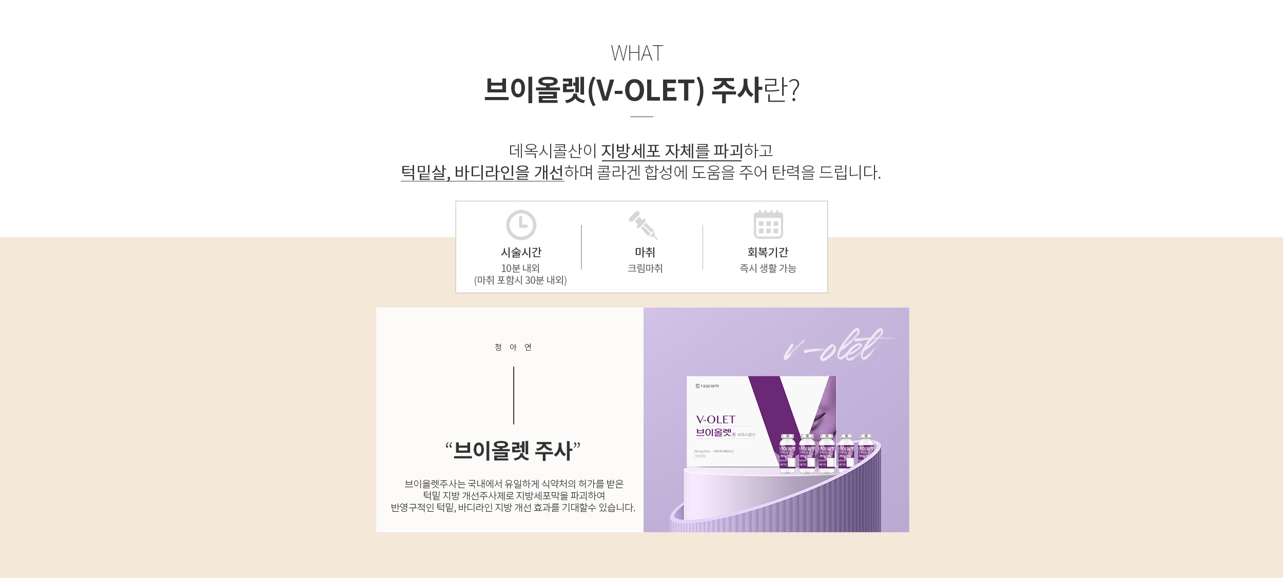브이올렛(V-OLET) 주사란?