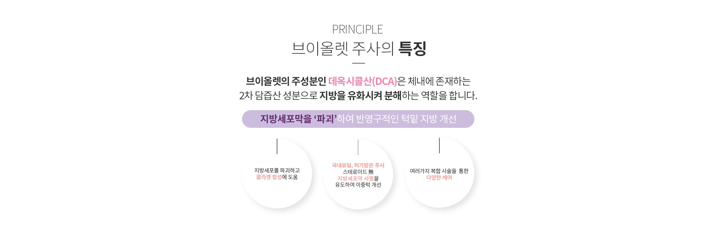 브이올렛 주사의 특징