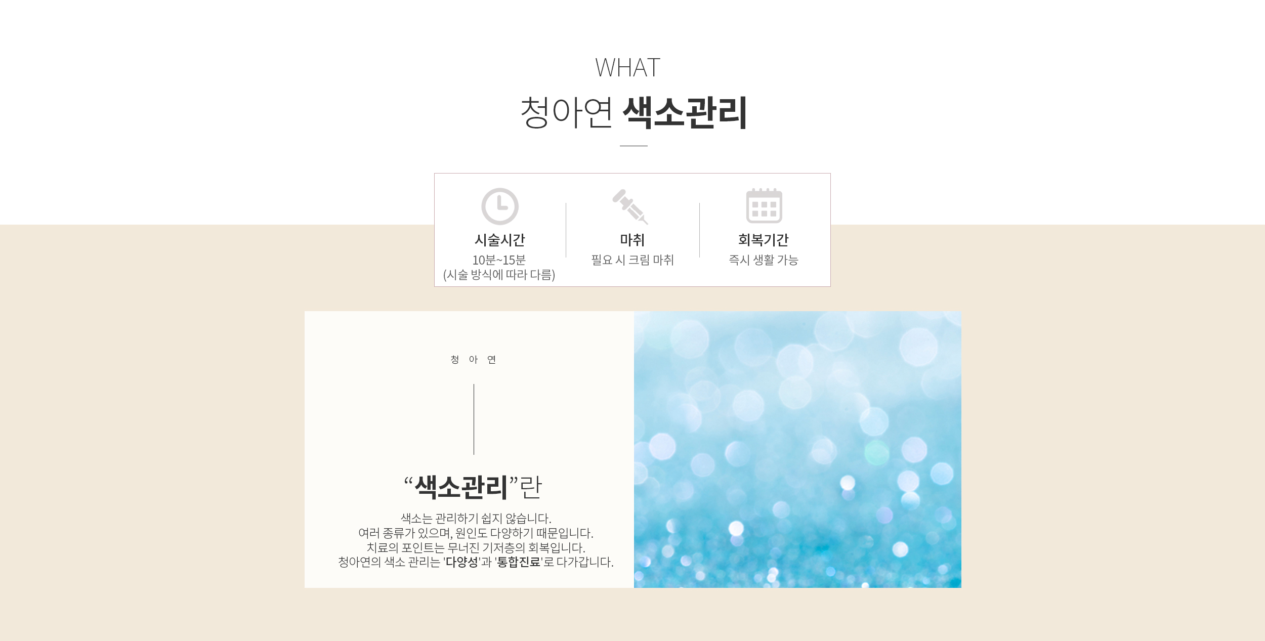 청아연 색소 관리