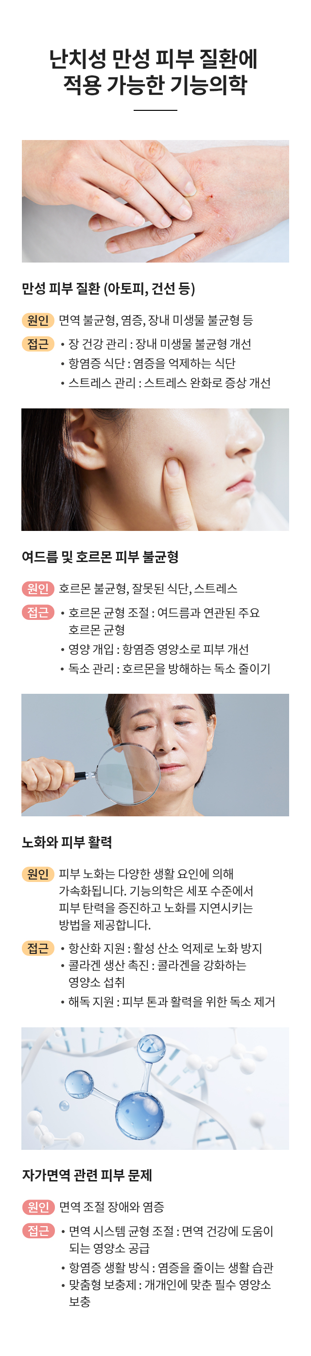 난치성 피부질환에 적용 가능한 기능의학