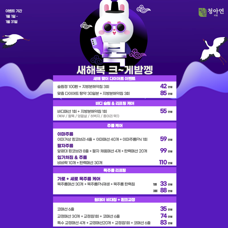 새해맞이, 복 많이 이벤트~
